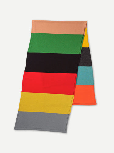 FINE COLOURBLOCK WIDE SCARF MULTICOLOUR
