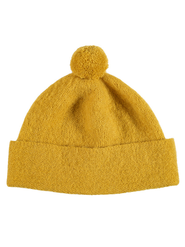 Plain Shetland Hat Old Gold