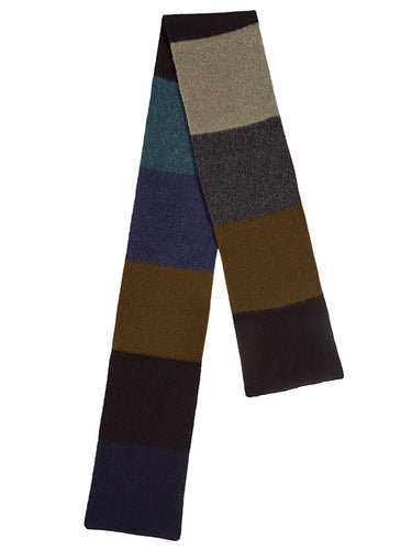 Brushed Colourblock Scarf Dark
