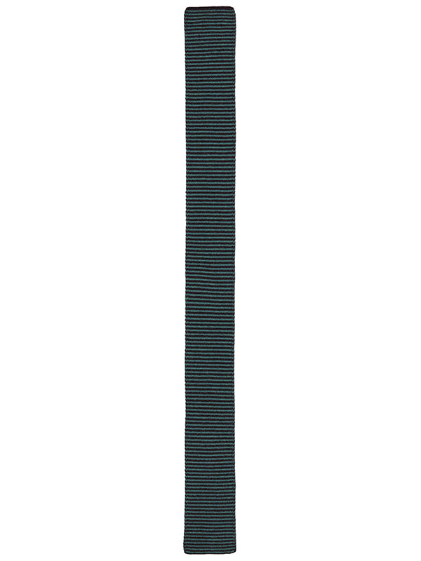 Small Garter Stitch Scarf Black & Cossack